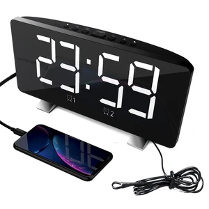 2019 ESUN Patent Large LED Display Digital Alarm Clock With USB Port