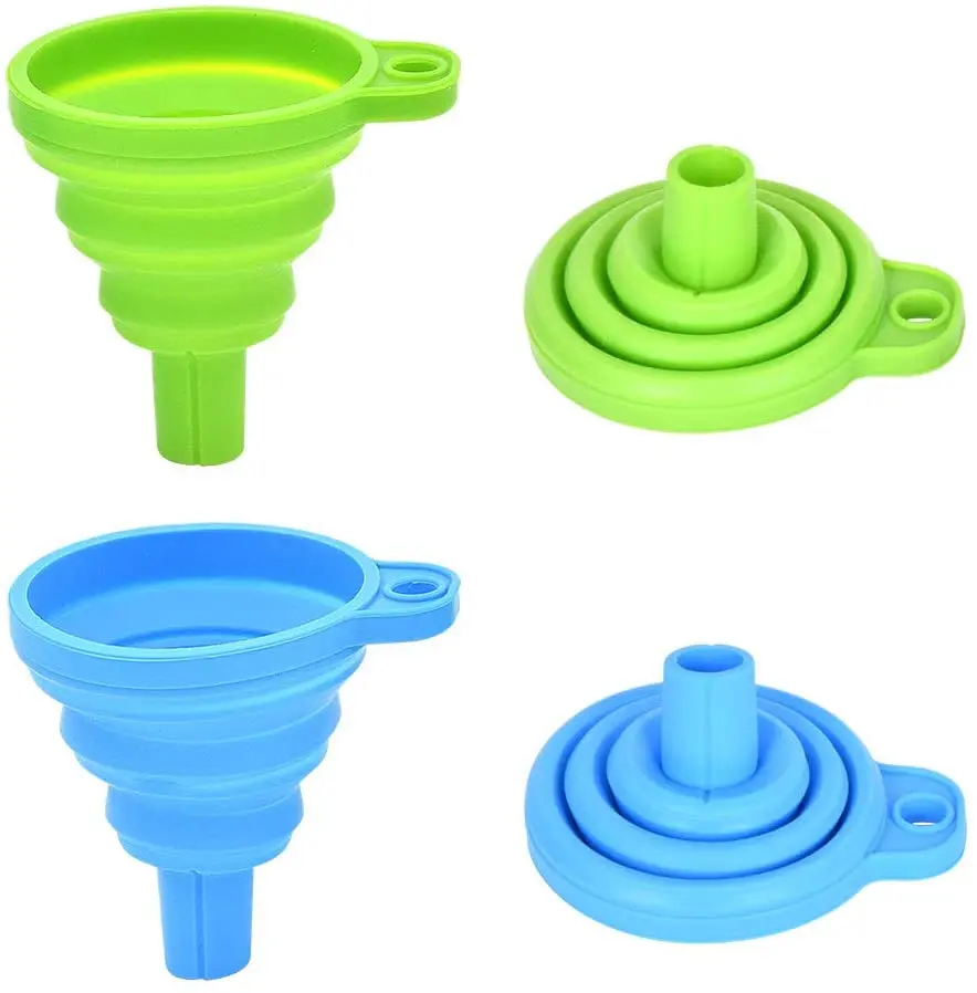 

Silicone Collapsible Funnel Kitchen Gadgets Foldable Funnel for Water Bottle Liquid Transfer