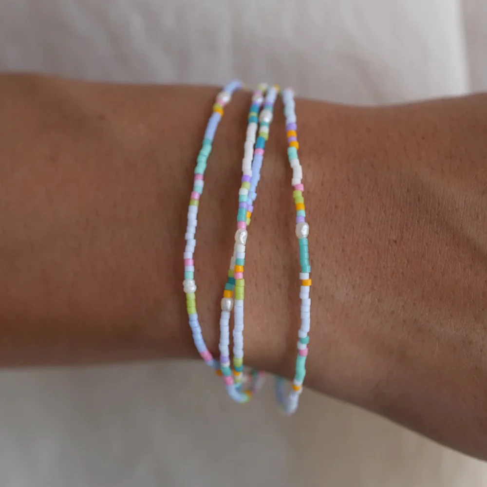 

Go2boho Candy Seed Dainty Tiny Bead Warp Bracelets Simple String Layer Jewelry 2024 Trendy Unisex Best Friend Gifts