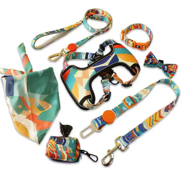 

Wholesale Manufacturer Pet Dog Collar Harness Leash Set With Factory Direct Sale Price No Pull Harness Set On Sale