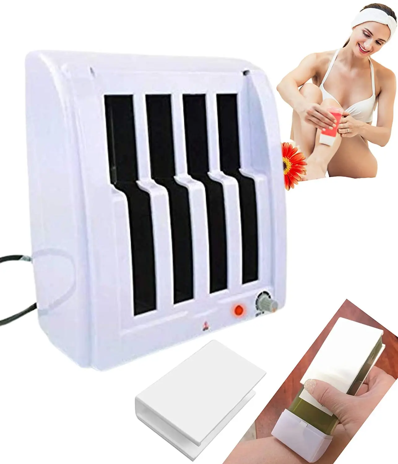 

Roll On Wax Warmer Electric Hot Depilatory Wax 4 Cartridge Heater Cartridge Multi-Function Wax Warmer Depilatory Heater