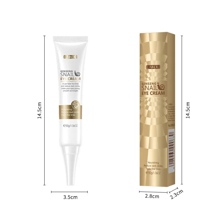 

Laikou Firming Anti Aging Anti-wrinkle Eye Cream Moisturizing Remove Dark Circle Ginseng Snail Eye Cream