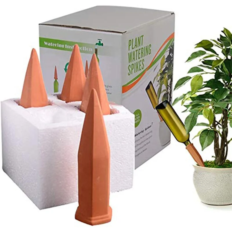 

custom garden flower pot automatic ceramic clay self watering spike device