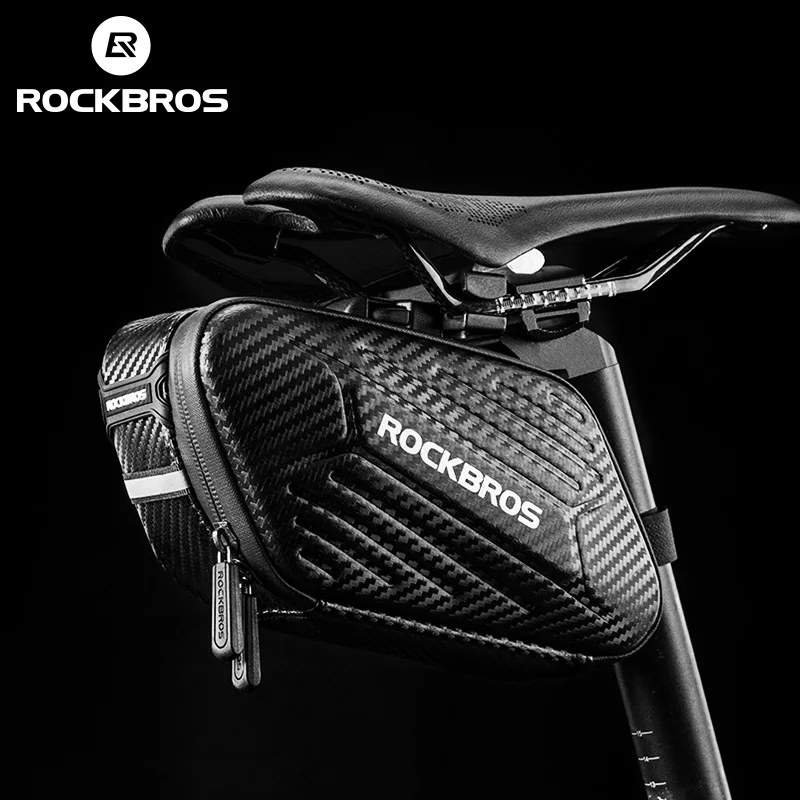 

ROCKBROS Outdoor Rainproof Bike Saddle Bag Riding Sport Large Capacity Bicycle Pannier Cycling Bike Tail Bag, Black