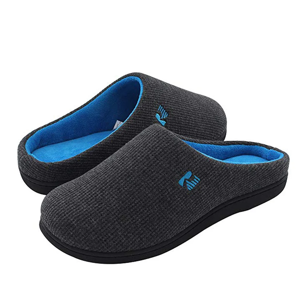 

Wholesale Custom new fashion Memory Foam Cotton Winter House Indoor Home Fur Men's Slippers