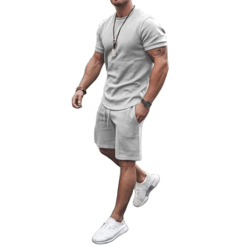 

men clothing 2021 summer Custom tracksuits clothes 2 two piece pants shirt and short sets mens, Picture shown