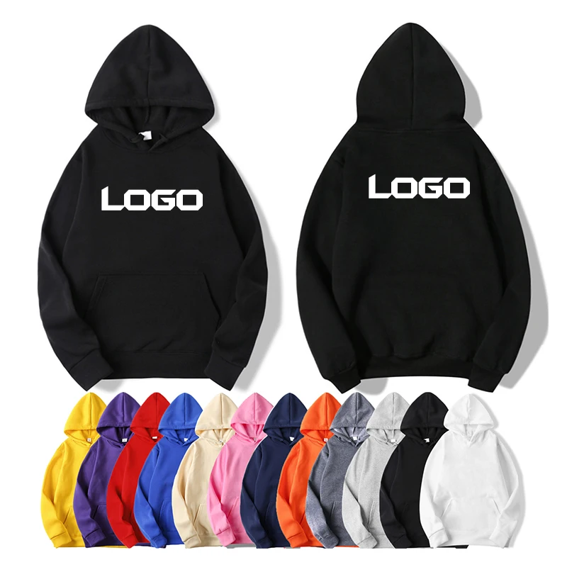 

Fashion custom solid color blank oversized plain pullover 100% cotton mens sweatshirts hoodies, Customized color