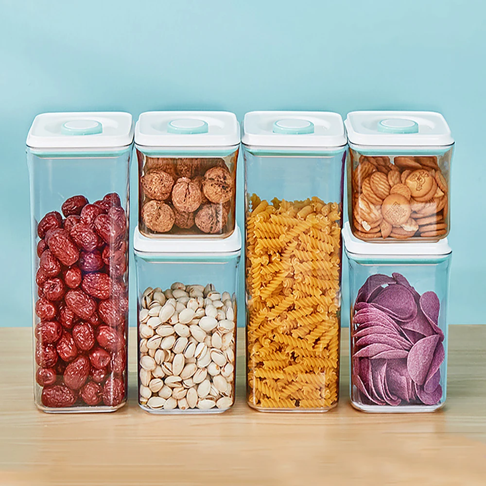 

Food Storage Container Plastic Kitchen Refrigerator Noodle Box Multigrain Storage Tank Transparent Sealed Cans