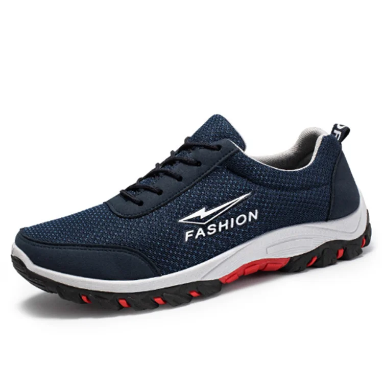 

New outdoor hiking shoes for men, Blue, black
