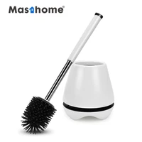 

Masthome Top sell efficient soft TPR concise standing silicone toilet brush for bathroom cleaning with holder set