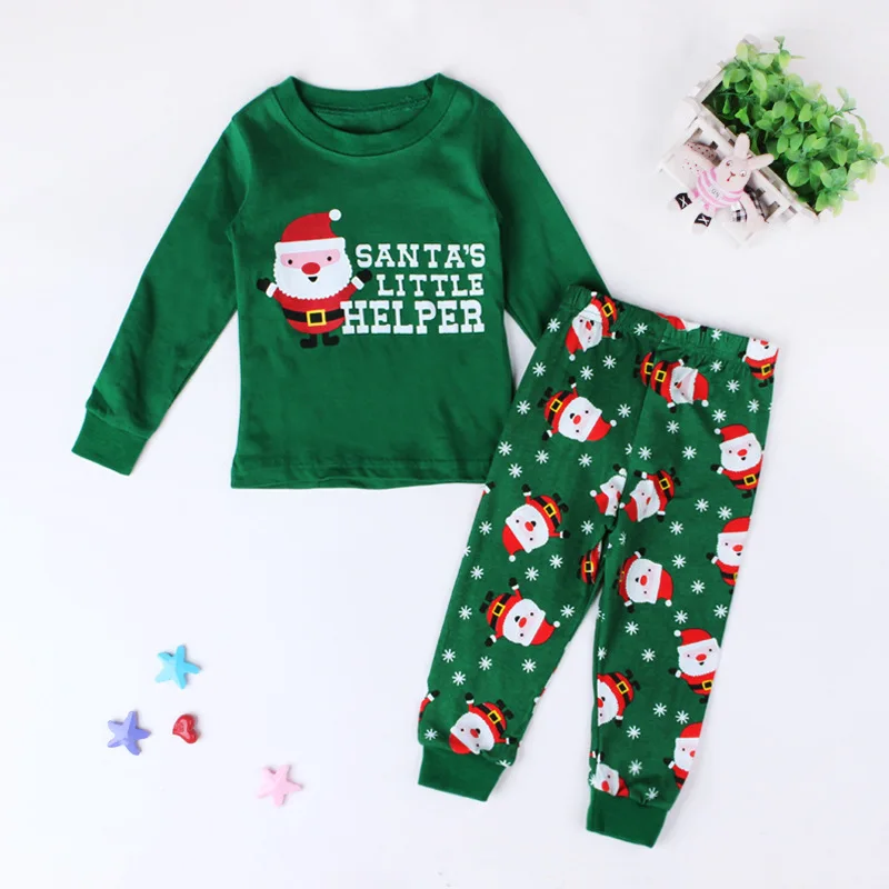 Baby Christmas Outfits Kids Santa Claus Tops&Pants Clothing Set Children Festival Wholesale Clothes Suit