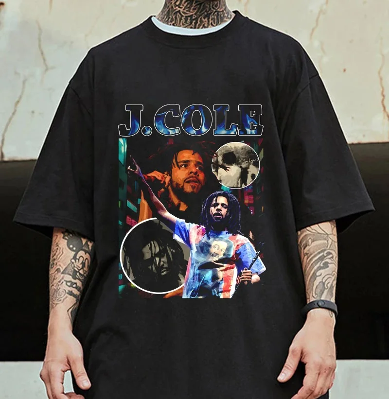 

High Quality Punk Graphic Heavy Cotton Custom Screen Print Man Rapper Hip Hop Drop Shoulder Men Clothing