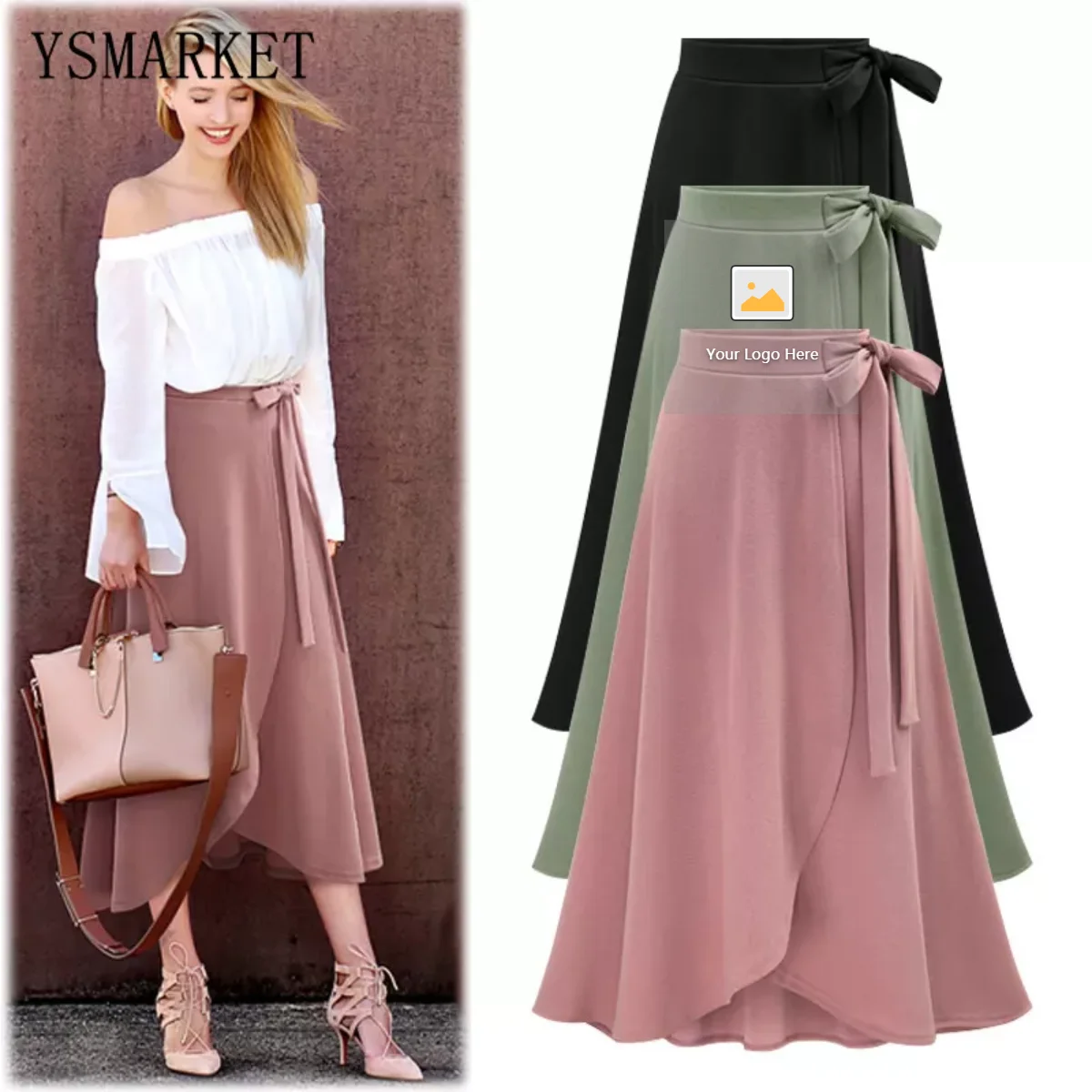 Fashion Skirts Asymmetry Skirts Zara Basic Asymmetry Skirt pink casual look 