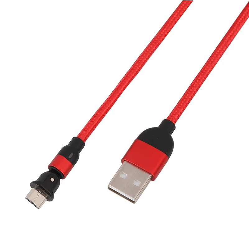 

Wholesale Multi-function Nylon Braid 180 degree Rotational Phone Cable USB 2.0 3A Cable Quick Charge Fast Charging Data Cable