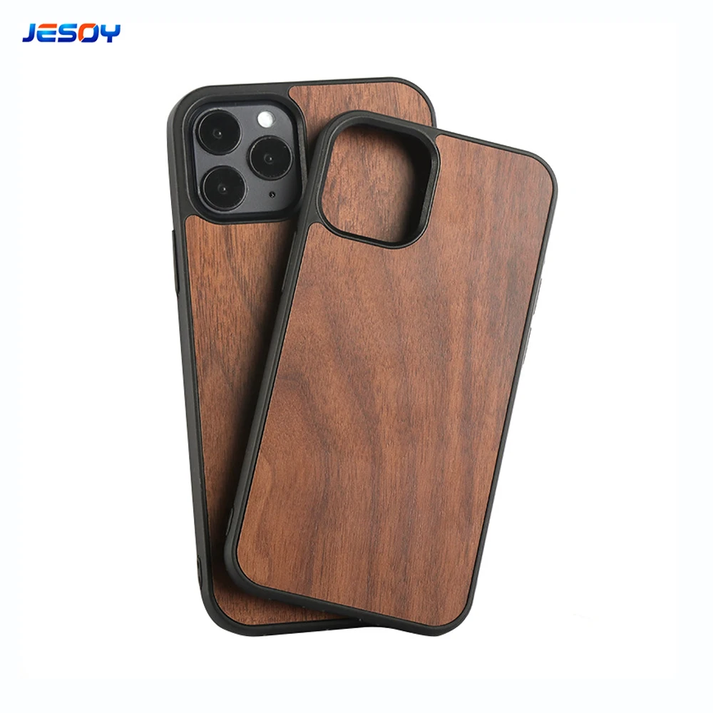 

Personalised Carved Back Covers Wooden Color Sublimation Bamboo Mobile Cover Wood Phone Case For Iphone 13 Pro Max, Walnut,bamboo,cherry,maple,palisander