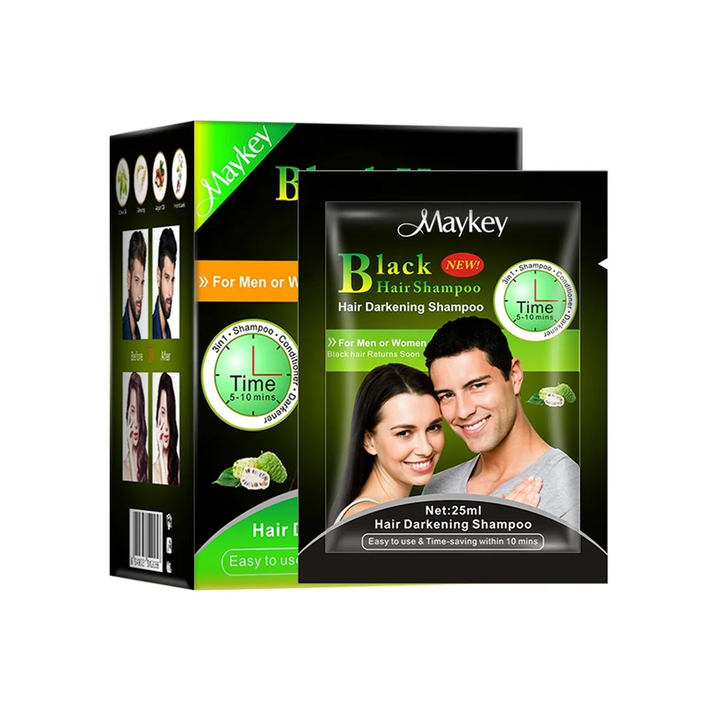 

OEM ODM Private Label Natural Organic Black Hair Color Dye Shampoo Wholesale, Natural black
