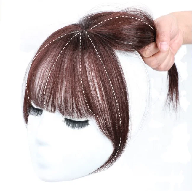 

QY New product air bangs wig female natural seamless hair wig piece factory direct sale large amount of stock, Picture