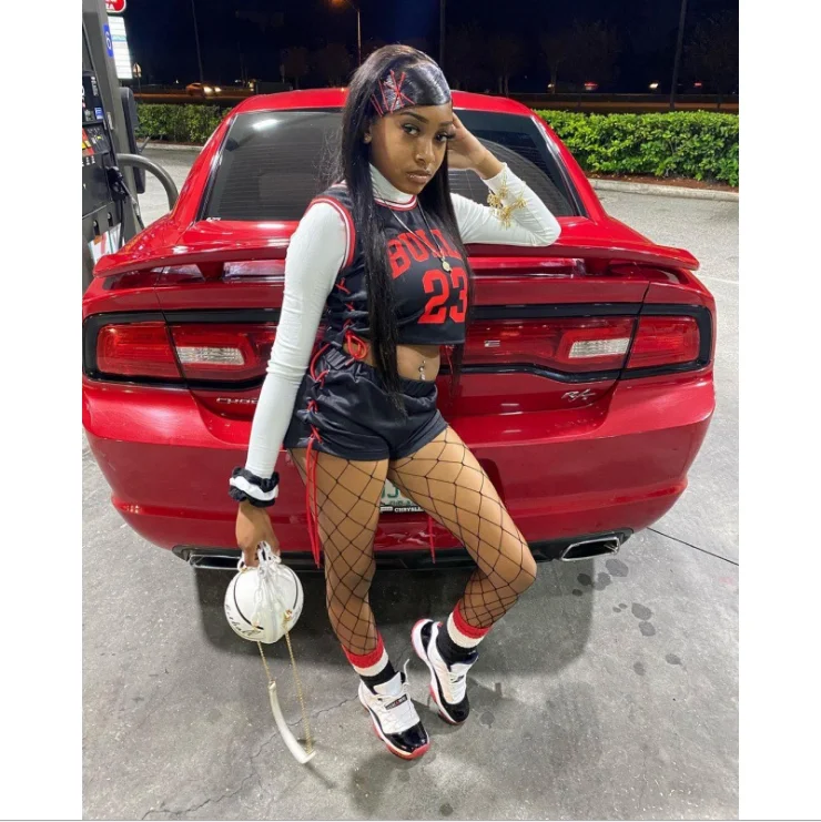

Custom sports Plus Size Summer Sleeveless polyester Biker Shorts Sets For women Two Piece set clothing crop top