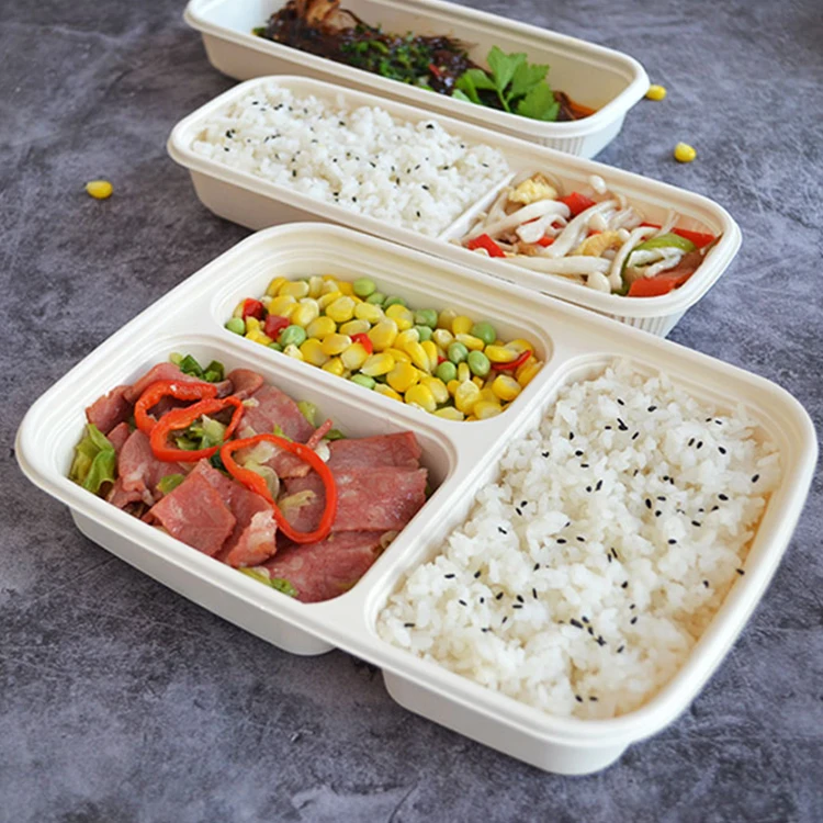 

Wholesale Biodegradable Corn Starch Disposable Lunch Box with lid, White