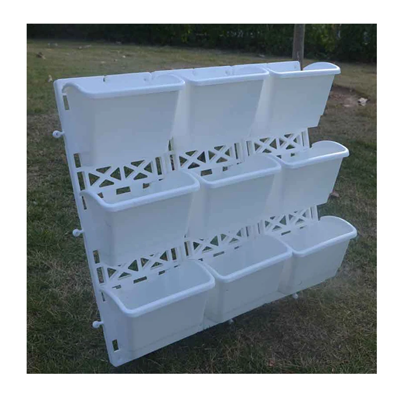 

Factory direct sale plastic flower pot hanging on the wall vertical garden planter wall