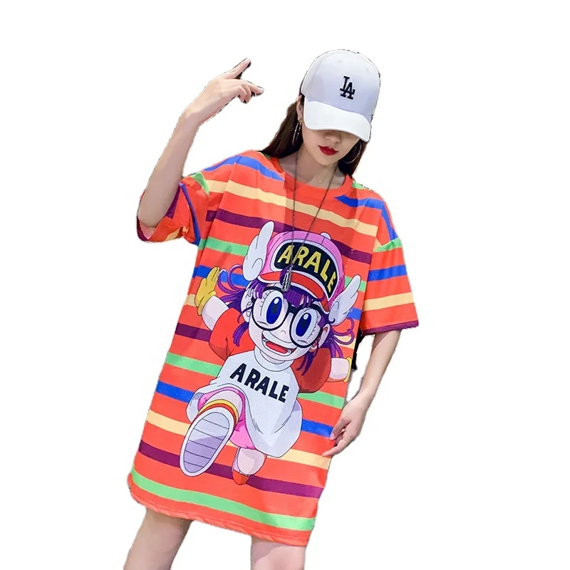 

T-shirt summer New Hot selling Plus Size ice silk polyester tshirt womens Short sleeve Printed t shirt