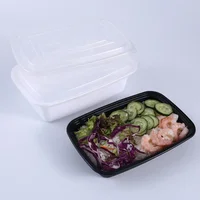 

Disposable custom pp plastic reusable lunch packaging box container for food