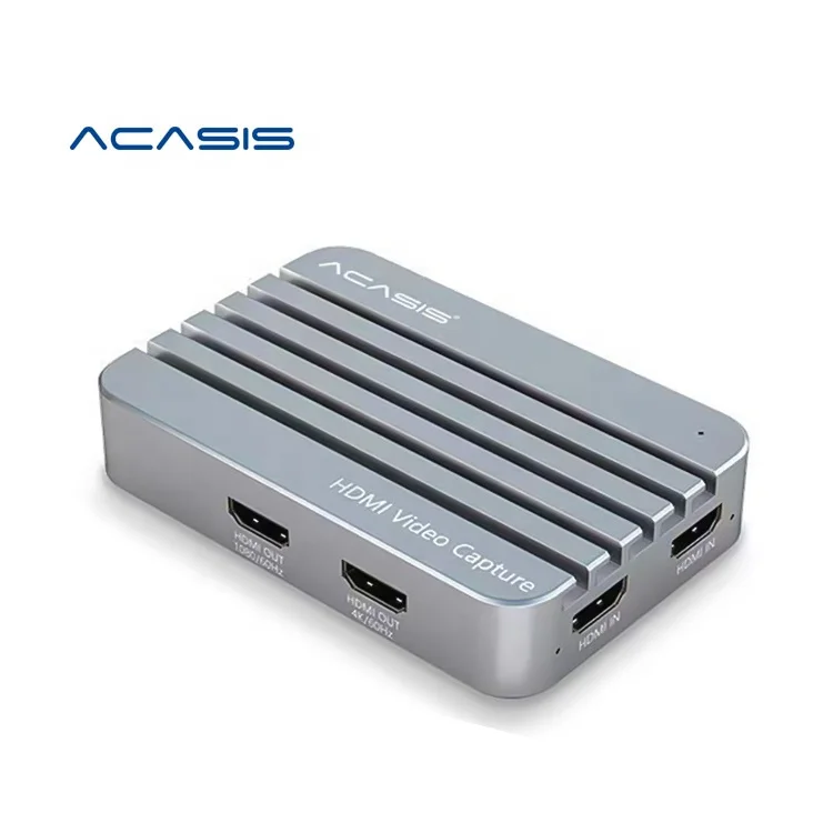 

Acasis New Design hd 1080p/4K 60fps Double Loop Out for Laptops Live Streaming Capture Video Card, Black