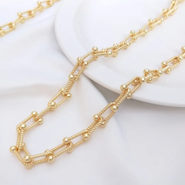 

XuQian Earrings Accessories Gold Plated Chains for Diy Jewelry Making