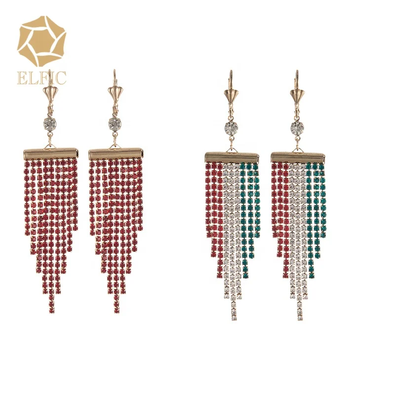 

Elfic American Hot Jewelry Tassel Hoop Earrings Women Earrings Jewellery