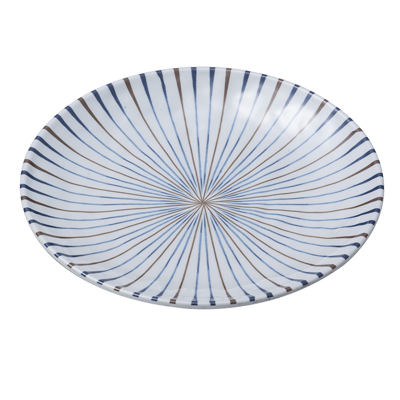 

Pro-grade Blue and White decal print 11 inch Korean Serving Plates, Multicolor
