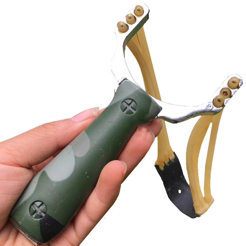 

Rubber Band Catapult Professional Hunting Shooting Competition Sling Shot Aiming Points Toy Slingshot, Black, green, camouflage