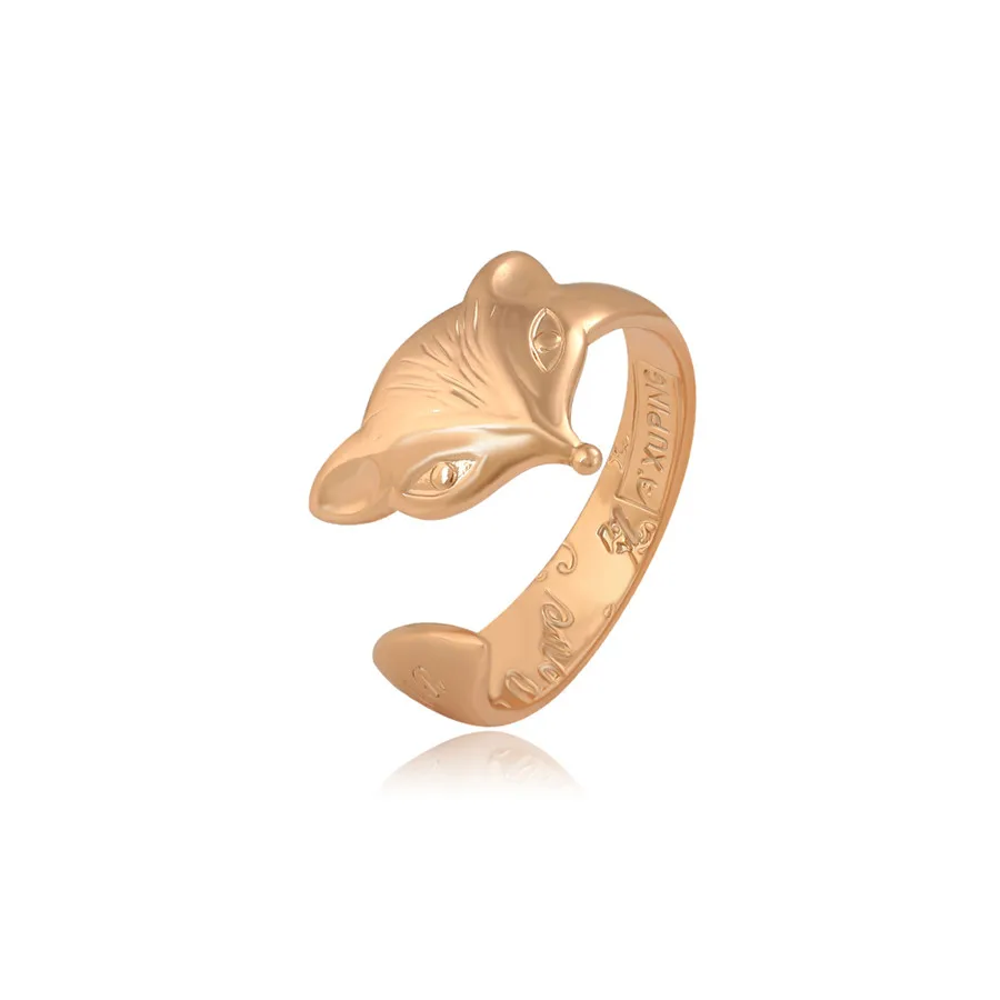 

A00725431 xuping jewelry wholesale simple and affordable fashion cute fox rose gold open ring adjustable ring