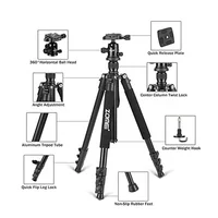 

Q555 Professional Aluminum Portable Tripod For SLR Digital Camera 8kg load FOR DSLR