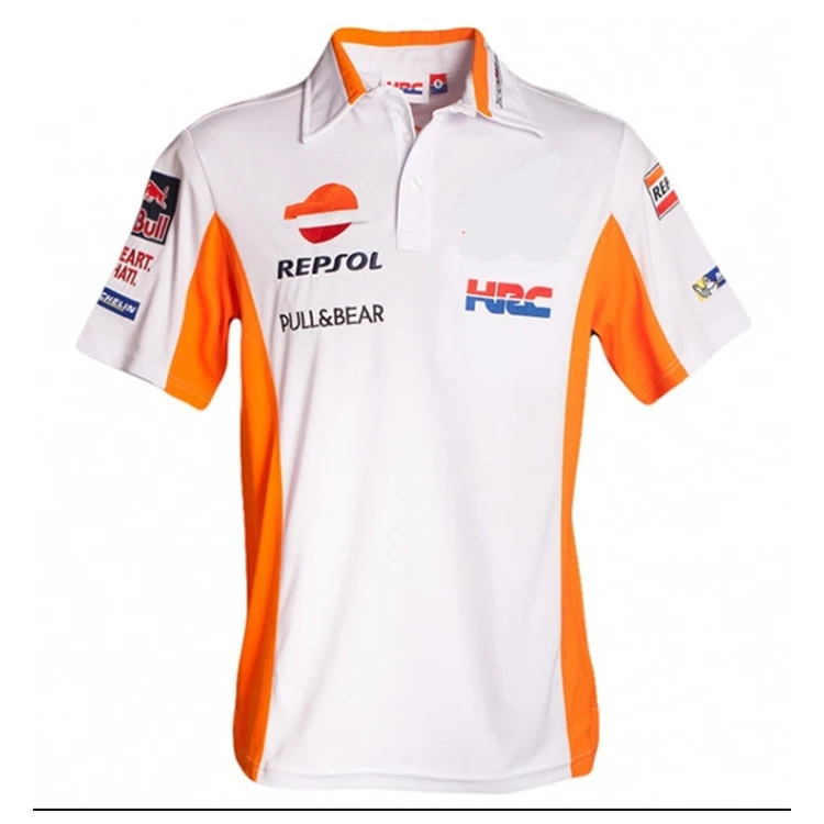 

HRC Repsol Polo Shirt for Honda Motorcycle Motocross Team Racing Summer For Men, Customized color