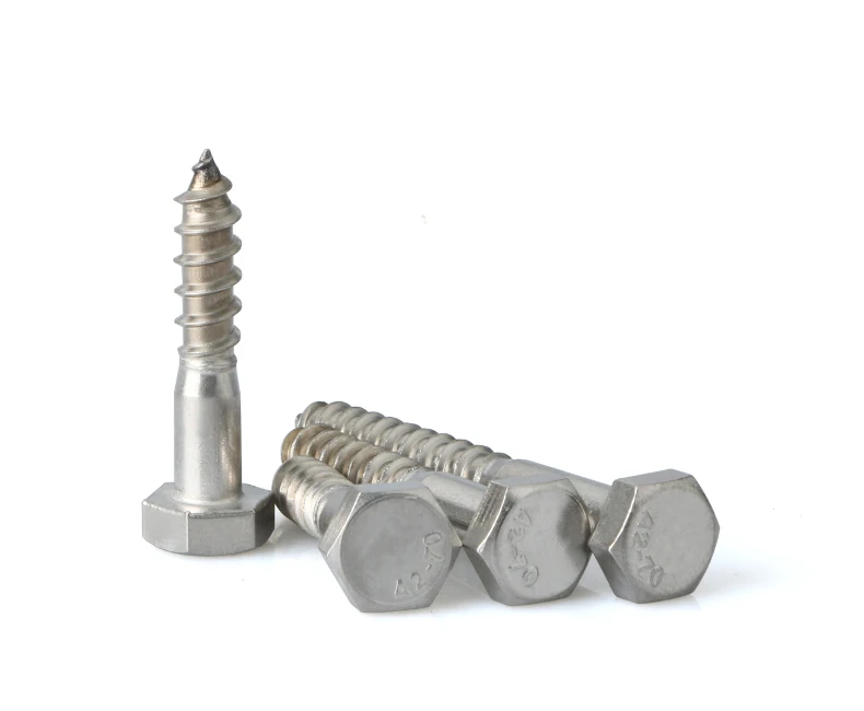 
Stainless steel hexagonal head wood screws D571 cheap wood screw 