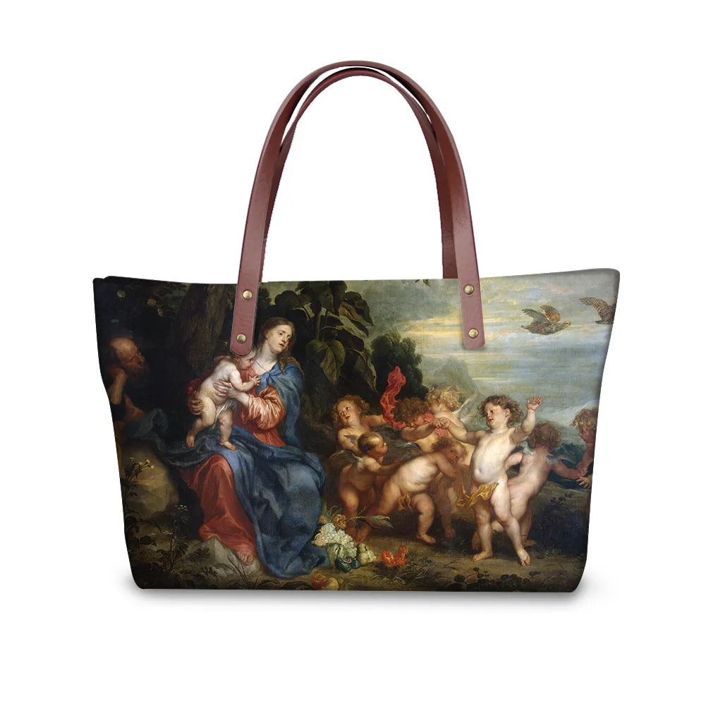 

Personal design Custom Handbags Women Bag painting Print on demand Custom Handbags For Women Leather Tote Shoulder Bag