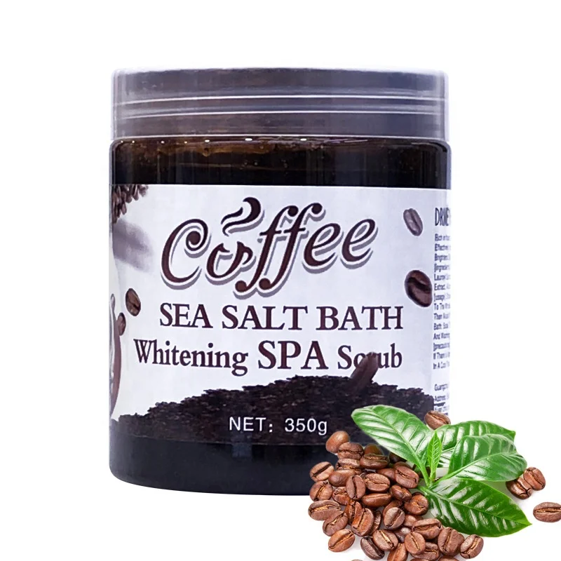

350g Nature coffee Sea Salt Scrub Body Deep Cleaning Exfoliating Anti-acne Skin Care SPA Bath Salt