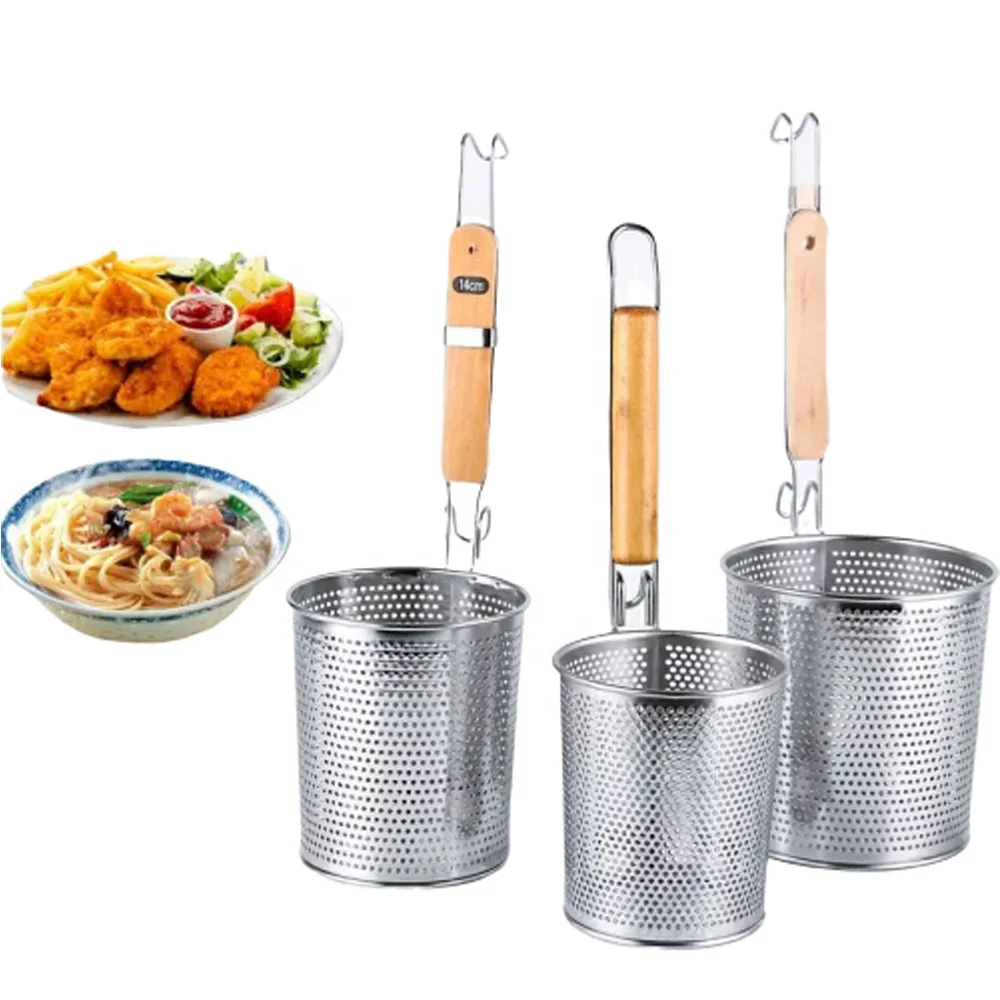 

Eco-friendly Stainless Steel Colander Strainer Noodle Cooking Pasta Oil Spoon Strainer Kitchen Tool