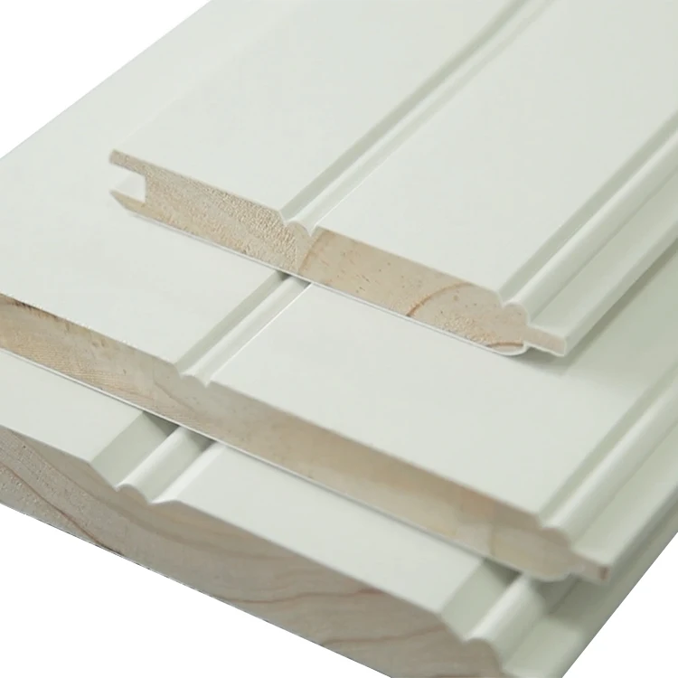 Decorative Gesso Prime Radiata Pine Lvl Tongue And Groove Wood Wainscoting Clapboard Wall Panel