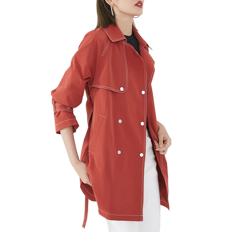 

Wholesale Pockets Red Wind Coat Waterproof Plus Size Rain Women Jackets Coats, Black