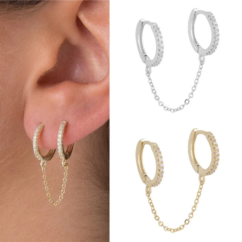

2022 NEW 925 Sterling Silver Dangle Earring Tassel Retro Long Drop Earrings for Women Double Piercing Earrings