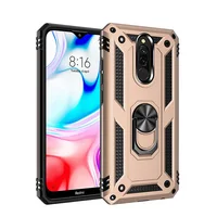 

for xiaomi redmi 8 case finger ring 360 degree rotating magnetic kickstand armor phone case