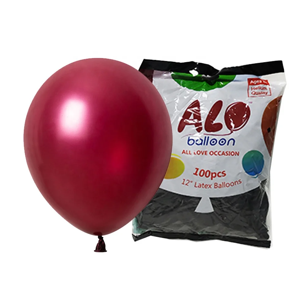 

100pcs/bag 12 inch 2.8g Hebei Air Filled Adult Party Decoration Ballon Helium Burgundy and Rose Gold Balloon for Adult