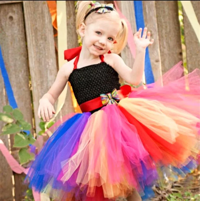 

Colorful Sunshine Sling Girls Dresses Rainbow Fantastic Sling Girls Dresses