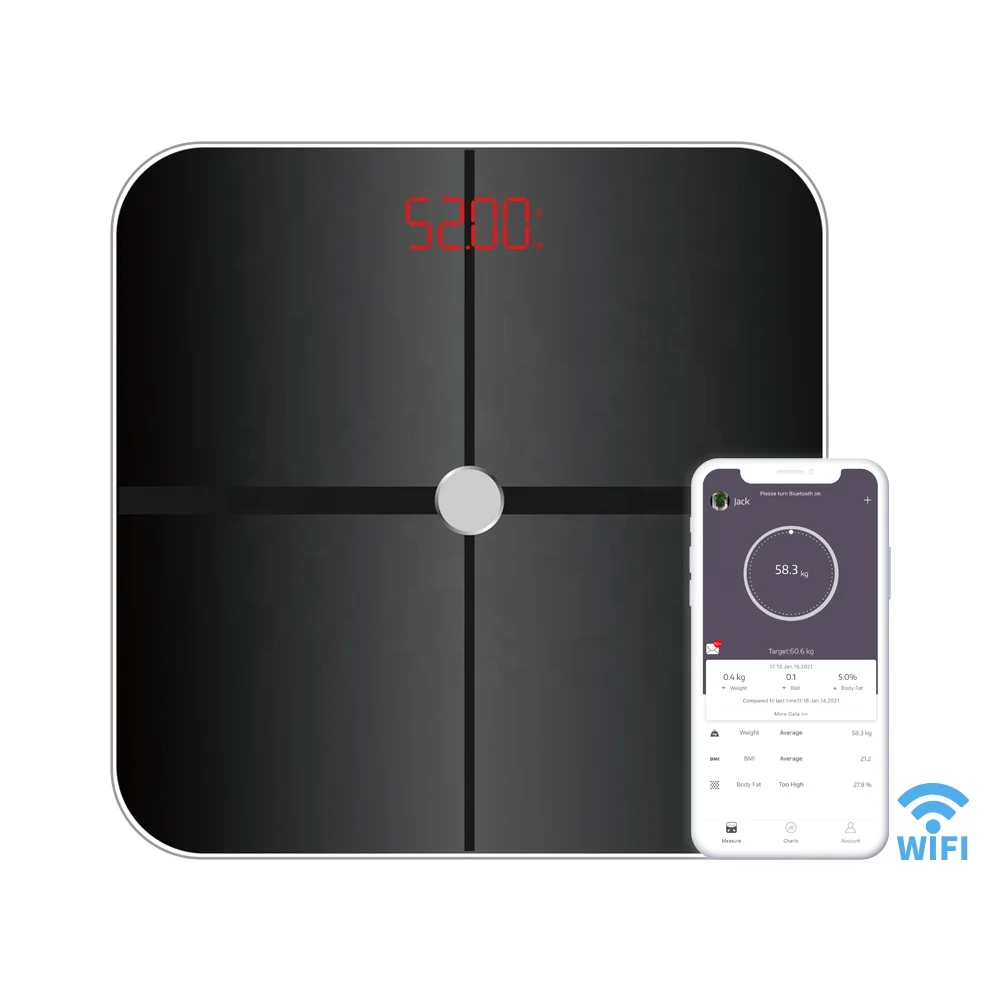 

New Portable Composition Bmi Scientific Digital Wifi Smart Body Fat Scale