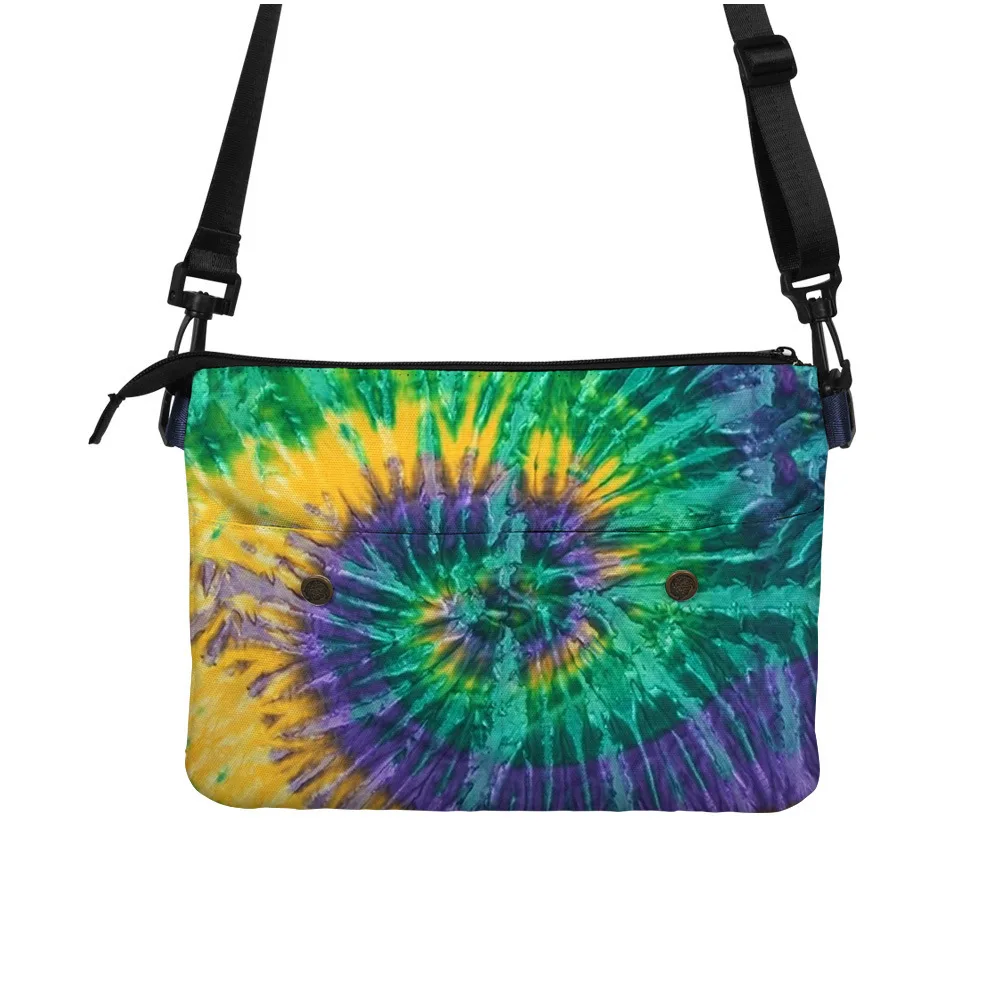 

2021 fabric bag rainbow color tie dye women shoulder bag
