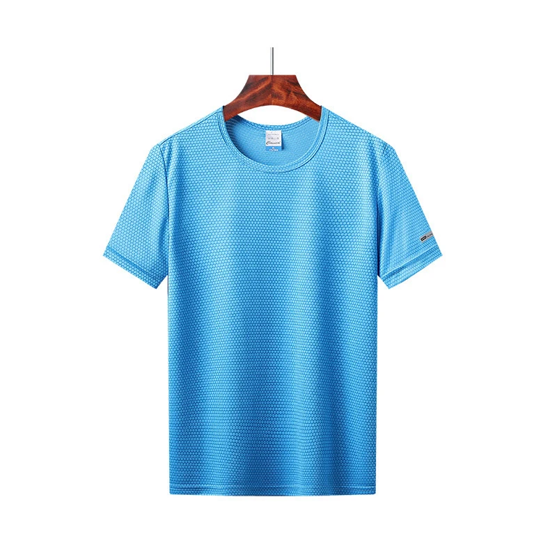 

In Stock Hot Selling Man Plus Size Quick Dry Athletic Sport Short Sleeve Plain T-shirt