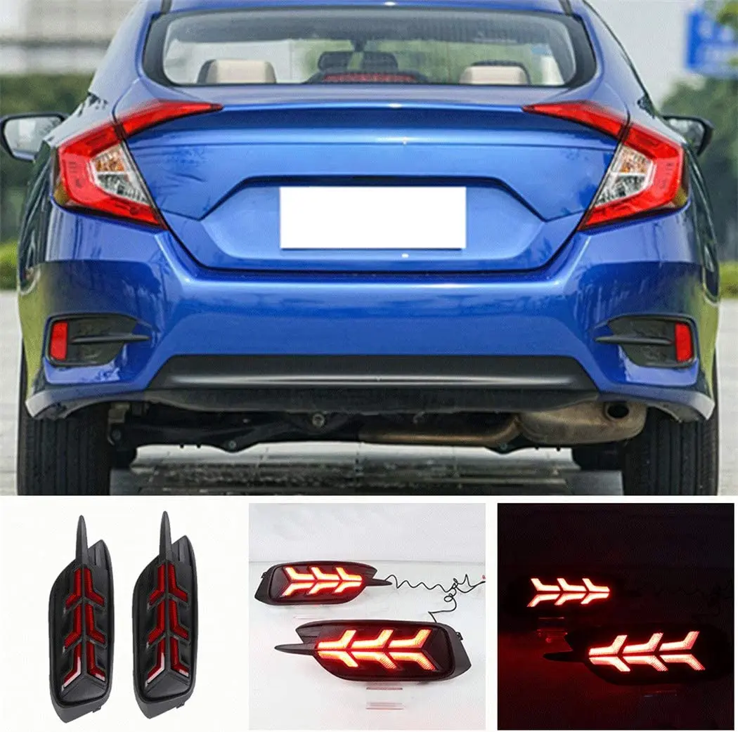 

Rear Lights Brake Lamp for Honda Civic 2016 2017 2018 2019 Super Bright Tail Lights Assemblies Turn lamp Double Plane Type