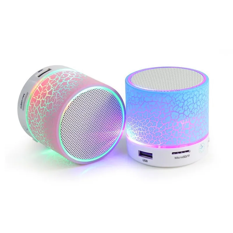 

Best Selling Mini Crack Speaker Colorful Led Blue Tooth Wireless Portable Speaker A9 For All Mobile Phones, Black, white