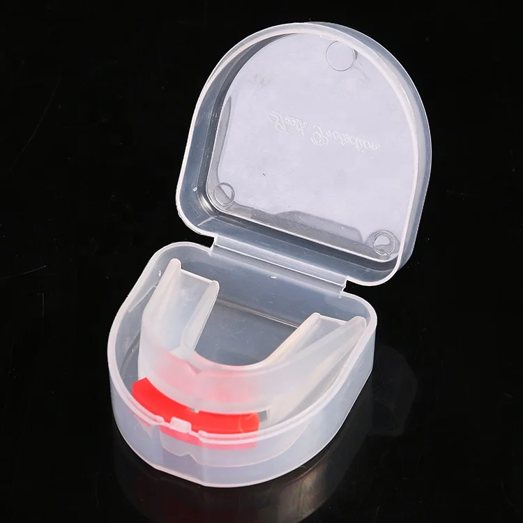 

Mouthguard Boxing Mouth Guard Gum Shield Mouth Guards Sports Basketball Mouth Guard Case Black Red OEM Box Packing Color Origin